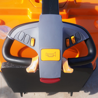 Chariot élévateur électrique à fourche de 2500 kg à vente chaude, 4,5 m avec batterie au plomb-acide, pneus en polyuréthane, mât à deux étages