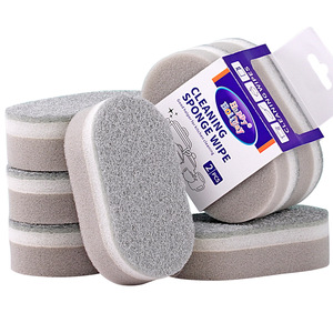 Gray White Thickened Dishwashing <b>Sponge</b> Scouring Pad Kitchen Use for Cleaning Household Pots Silver Spray Kitchen <b>Sponge</b> - Product Image 1
