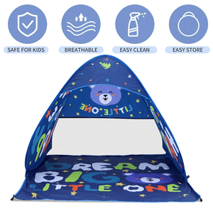 Linda Carpa de Playa con Diseño de Dibujos Animados para Niños, Carpa Infantil para Acampar al Aire Libre, Ventilada, Plegable, Portátil, Tipo <span class=keywords><strong>Castillo</strong></span> para Bebés - Product Image 6