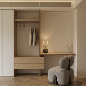 Armario Empotrado Moderno de Madera de Nogal de Alta Gama BALOM para Dormitorio, con Cajones de Cierre Suave, Color y Tamaño Personalizados, Fabricación OEM - Product Image 4