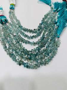 ลูกปัดเพชรเซอร์คอนทรงหยดน้ำสีฟ้าธรรมชาติ - Product Image 2