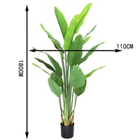 Décoration intérieure : Bananier artificiel de 160 cm de haut avec pot
