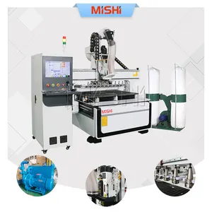 MISHI ATC CNC Router 60*90cm with Linear ball screw and rotary axis 3d cnc machine