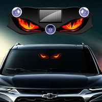 Nueva Luz Decorativa para Coche 2026, Lámpara de Advertencia con Ventosa, Panel Solar, Luz LED de Ojo Maligno para Coche, Pequeñas Luces de Ojos de Demonio para Coches