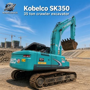 Vente flash : Excavatrice hydraulique d'occasion KOBELCO SK350 avec moteur haute puissance pour l'extraction de pierres et les projets de construction routière - Product Image 1