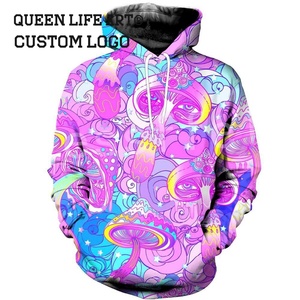 100% Polyester Tùy Chỉnh Graffiti Áo Đầy Đủ In Áo Thun Đồ Họa Thêu Hoodies Áo Phụ Nữ Sequins - Product Image 4
