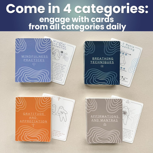 Cartes de méditation 120 cartes pour adultes Articles de soulagement de l'anxiété Cartes d'affirmation pour la santé mentale Calmant Self Care pour les femmes - Product Image 3