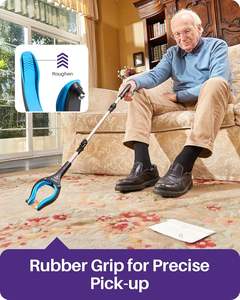 Outil <span class=keywords><strong>de</strong></span> préhension pliable, pince à ordures rotative, bâton <span class=keywords><strong>de</strong></span> ramassage des déchets léger <span class=keywords><strong>pour</strong></span> le nettoyage à domicile et en extérieur - Product Image 6