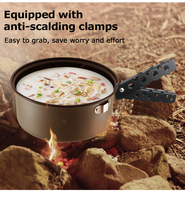 Ensemble de cuisine de camping en aluminium léger Green Backpacking 8 pièces pour la randonnée