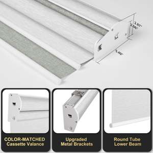 Stores enrouleurs 2 en 1, fonction double jour et nuit, fonctionnement fluide, idéal pour les baies vitrées, les véranda, les villas, les appartements - Product Image 6