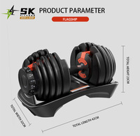 SK Usine Réglable En Acier Haltère Ensemble 40kg Changement Rapide Système De Poids Portable Gym Fitness Barbell pour Usage Domestique