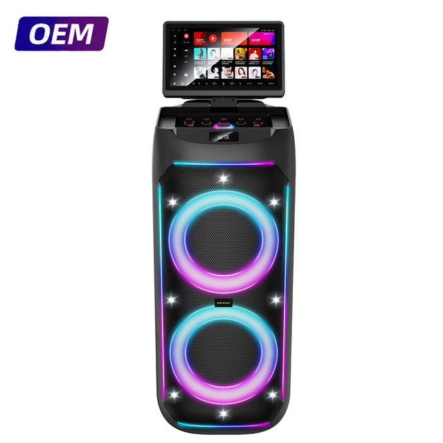 OEM High-power 8'' 2-way 2g Ram/64g Rom Mobile Trolley Wireless Wifi Android 13.0 Karaoke KTV Singing Machine 11.6'' Screen 120W