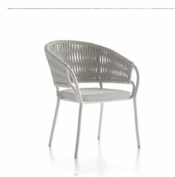 Nouveaux produits bonne Table de salle à manger de Patio en métal blanc 6 chaises en métal 1 Table longue pour le jardin