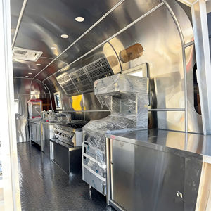 Carrito de Comida Ambulante Comercial, Carrito Remolcado Cuadrado, Mercado Nocturno, Carrito de Helados Móvil para Exteriores, Acero Inoxidable, 2 Ruedas - Product Image 5