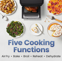 Anbolife Factory OEM Horno Freidora de Aire Multifunción Eléctrico Sin PFAS de 10L para Cocina Saludable y Compacta con Ventana