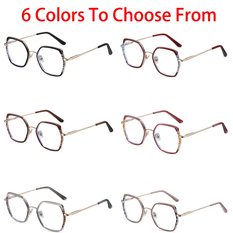 Occhiali da donna montature lenti trasparenti ottiche miopia moda montatura acetato occhiali da vista