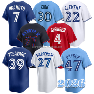 Maillot de baseball 2026 pour hommes, brodé, Vladimir Guerrero, George Springer, Addison <span class=keywords><strong>Barger</strong></span>, Trey Yesavage, Alejandro Kirk, Ernie Clement - Product Image 1