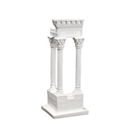 Columnas de Templo Romano Antiguo, Escultura de Resina, Modelo en Miniatura de Arquitectura Blanca, Decoración para el Hogar, Oficina, Coleccionable, Regalo, Arte
