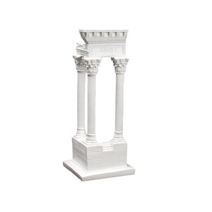 Colonne di Templi Romani Antichi in Resina, Scultura Bianca, Modello Architettonico in Miniatura, Decorazione per Casa e Ufficio, Oggetto da Collezione, Regalo Artistico all'Ingrosso - Product Image 1