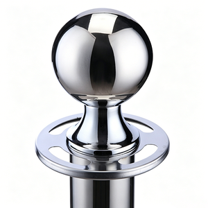 Vente directe usine – Barre de bienvenue en acier inoxydable doré personnalisable avec corde en velours pour entrée d'hôtel - Product Image 6