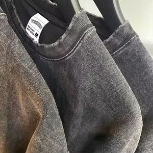 T-shirt da <span class=keywords><strong>Uomo</strong></span> di Alta Qualità Stile Y2K Hip Hop Streetwear, 100% Cotone, Motivo Tinta Unita Ricamato, Taglia Molto Grande, Vestibilità Ampia Lavorata a Maglia - Product Image 3