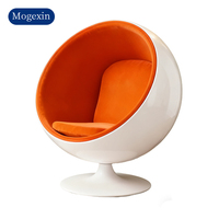Fauteuil œuf incurvé semi-circulaire de taille adulte au design moderne et créatif pour salon et chambre à coucher, couleur personnalisée, chaise pivotante en plastique