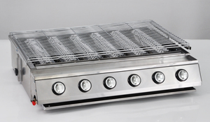 Barbecue à gaz commercial de qualité supérieure pour l'extérieur, fumoir durable en acier inoxydable, machine à barbecue pour la restauration, les jardins et les fêtes - Product Image 2