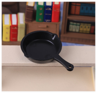 Articles ménagers assortis semblant de jouer préscolaire en vrac 3D résine poêle à frire spatule cuisine jouets maison Miniature poupée accessoires