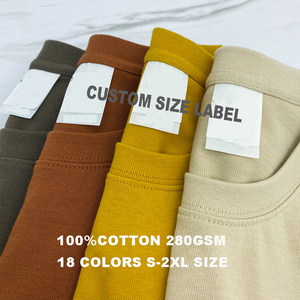 Nhà Máy Bán Hàng Trực Tiếp 280 Gram Nặng Trọng Lượng Mùa Hè Quần Áo Nhiều Màu Sắc Rắn Mềm Tùy Chỉnh Bông T Áo Sơ Mi - Product Image 5