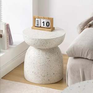 <span class=keywords><strong>Table</strong></span> de jardin en faux terrazzo blanc, uniquement adaptée à votre jardin, mais également adaptée aux espaces de vie comme <span class=keywords><strong>table</strong></span> d'appoint - Product Image 4