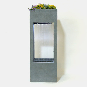 Polyresin LED <b>Light</b> Water <b>Fountain</b> Garden Automatic <b>Fountain</b> Outdoor Garden Water <b>Fountain</b> with Flower Planter - Product Image 1