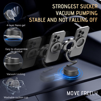Support de téléphone magnétique double pour voiture, ventouse à bras long en alliage de zinc, rotation à 360° °   Support de téléphone réglable pour tableau de bord et pare-brise