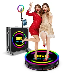 Selfie 80cm PhotoBooth Machine 360 Automatic Booth Rotating 360 Photo Booth Camera Video