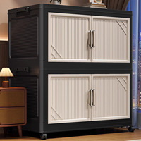 Mueble de Almacenamiento Multifuncional Plegable de Plástico Moderno de 5 Niveles para Sala de Estar, Cocina, Dormitorio, Bebés, Sin Instalación