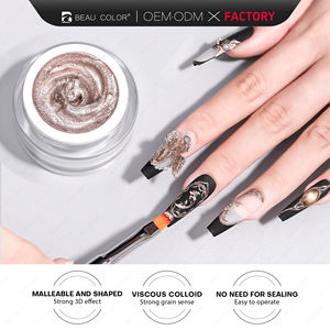 Beau Color Factory 6 colores Metálico Yeso <span class=keywords><strong>Gel</strong></span> Esmalte de uñas <span class=keywords><strong>Efecto</strong></span> 3D Yeso Pintura <span class=keywords><strong>Gel</strong></span> ODM Nail Art Yeso <span class=keywords><strong>Gel</strong></span> Esmalte - Product Image 3