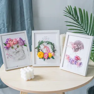 Benutzer definierte Probe Die wahre ewige Blume Foto rahmen trockene Blume Schmuck bild 15*20cm Ein Geschenk für Ihre Freundin