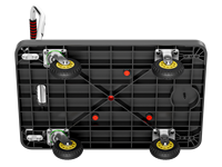 Chariot de magasinage pliable BC-861, produits de fournisseurs vérifiés, capacité de charge de 500 kg, chariot d'entrepôt, chariot de fixation pour dalles de grand format