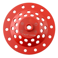 Disco de Diamante Escalonado PanGu CW-14Z10 PG de 180 mm (7 Pulgadas) con 14 Segmentos, Abrasivo Fino con Unión Metálica para Superficies de Concreto