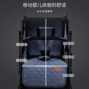 รถเข็นเด็กน้ำหนักเบา มองเห็นได้ชัดเจน 4 ล้อ พับได้ ปรับทิศทางได้ สำหรับเด็ก 0-3 ปี รับน้ำหนักได้ 15 กก. - Product Image 3