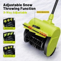 Souffleuse à neige sans fil 1200W, 21V, pour cour, allée, trottoir, élimination de la neige, phares LED, tout-terrain, portée de 30 pieds
