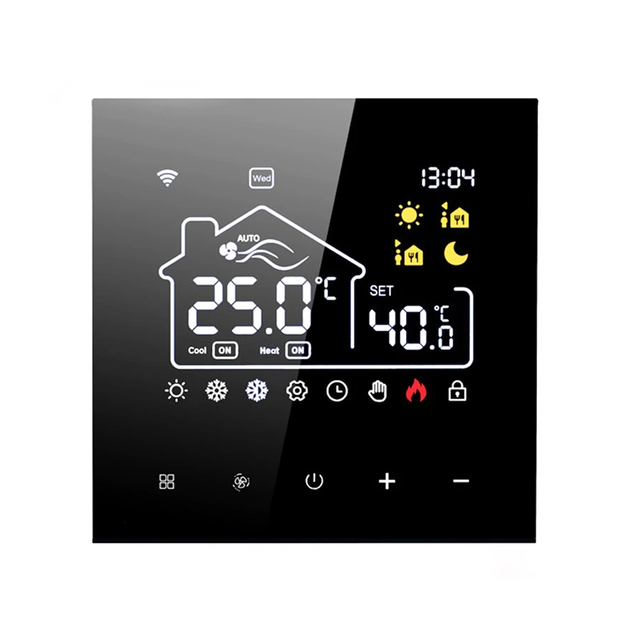 Tuya Wi-Fi Air Conditioning Thermostat HVAC Fan Coil Thermostat Central Underfloor Heating Temperature Controller