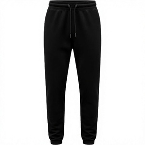 Pantalones Deportivos Escolares para Niños y Niñas, de Felpa, Tejido de Poliéster/Algodón, Cintura Media, 3-13 Años, Negros, Servicio OEM - Product Image 2
