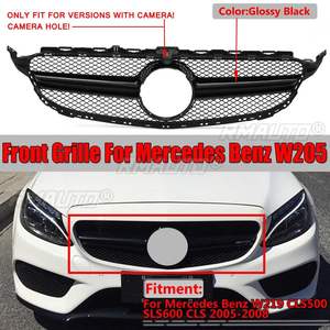 Spoiler delantero para parachoques W205, kit de carrocería con divisor para Mercedes-Benz Clase C W205 C200 C250 C300 C350 2015-2018 con cámara - Product Image 1