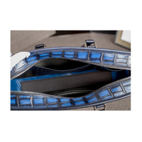 Nouveauté Sacoche pour ordinateur portable en cuir d'alligator et de crocodile de haute qualité, patine personnalisée pour hommes