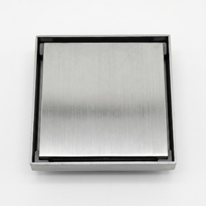 Siphon de sol carré en acier inoxydable robuste de 100 mm (4 pouces) pour usage commercial, anti-odeur, écologique, léger et moderne pour salle de bain et <span class=keywords><strong>baignoire</strong></span> - Product Image 5