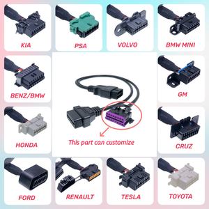 ตัวเชื่อมต่อตัวแยก <span class=keywords><strong>Y</strong></span> สำหรับเครื่องวิเคราะห์เครื่องยนต์สำหรับ Kia <span class=keywords><strong>สาย</strong></span>แยกสัญญาณ16PIN ตัวผู้กับ2X ตัวเมีย J1962ออกแบบได้ตามต้องการ OBD2 - Product Image 5
