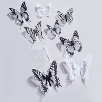 Matériaux d'emballage pour fleurs faits à la main en gros, papillons décoratifs en PVC tridimensionnels