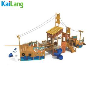 ملعب سفينة القراصنة للأطفال، معدات خارجية للأطفال، قارب للتمارين والترفيه، ملعب خشبي للراحة - Product Image 1