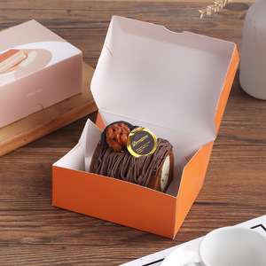 Cajas de tiramisú Productos horneados Bolsa de papel Caja de <span class=keywords><strong>mousse</strong></span> Té DE LA TARDE japonés Hornear Caja de postre hecha a mano Cupcakes Lasaña Desechable - Product Image 4