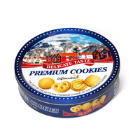 Biscuits au beurre classiques danois sans sucre, au miel et au glucose, 340g, en boîte
